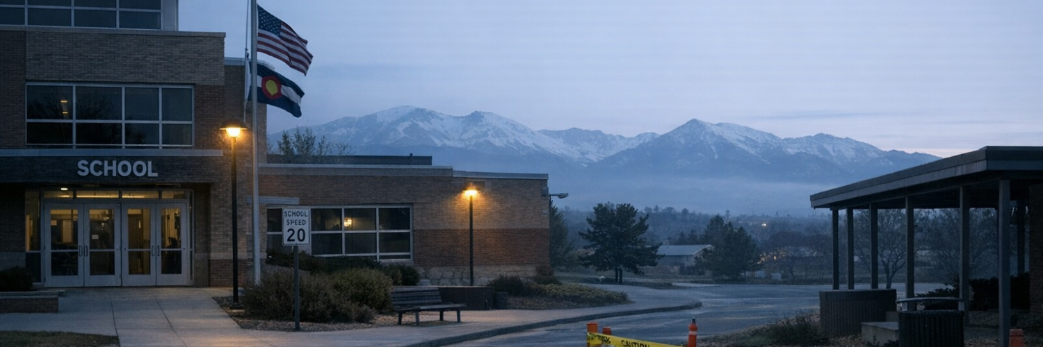 Colorado school safety failures seen at a quiet school entrance on the Front Range