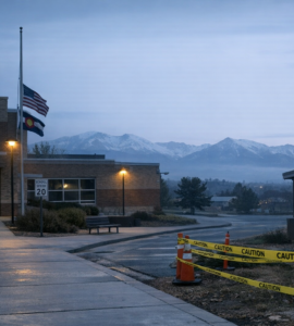 Colorado school safety failures seen at a quiet school entrance on the Front Range