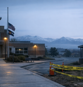 Colorado school safety failures seen at a quiet school entrance on the Front Range