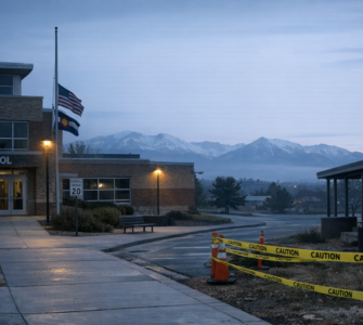 Colorado school safety failures seen at a quiet school entrance on the Front Range