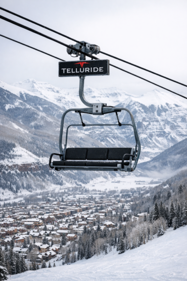 Telluride ski lift standing idle during the Telluride ski strike